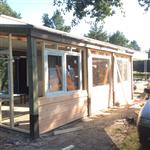 Uitbouw clubhuis in volle gang.